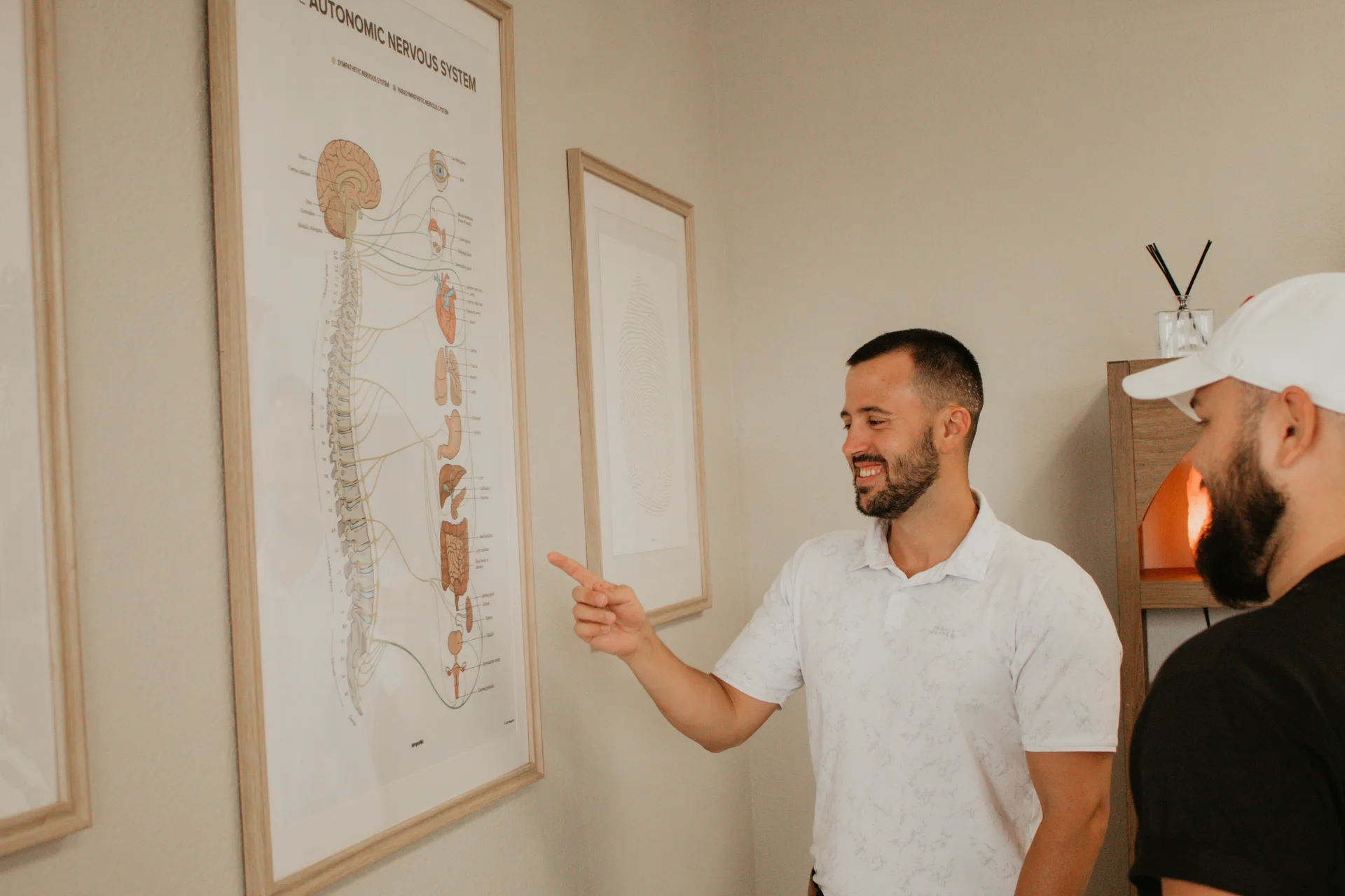 Dr. Colton explaining nervous system