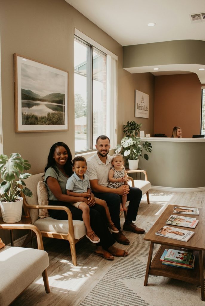 Patient receiving chiropractic adjustment at a wellness clinic in Allen, TX